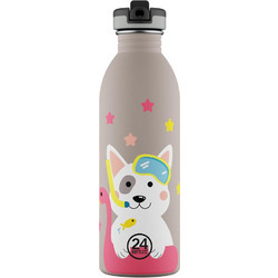 24Bottles Lucky Dog Παιδικό Παγούρι Θερμός Ανοξείδωτο BPA Free Γκρι 500ml