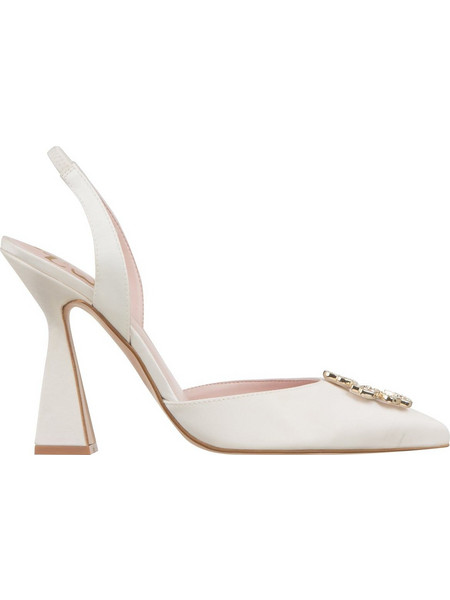 Ted Baker Betzayy Γόβες Slingback με Χοντρό Ψηλό Τακούνι & Στρας Εκρού 265535