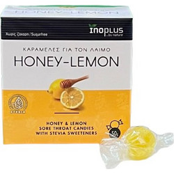 Inoplus Καραμέλες για Βήχα & Πονόλαιμο Λεμόνι & Μέλι 50gr