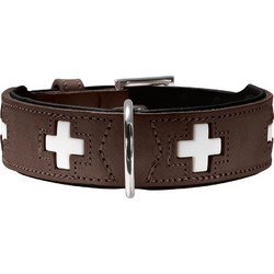 Hunter Swiss Δερμάτινο Κολάρο Σκύλου Καφέ 38-43.5cm