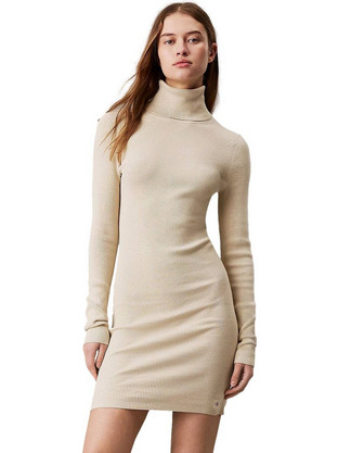 Calvin Klein Mini Καθημερινό Φόρεμα Εκρού J20J224150-PD7PELICAN