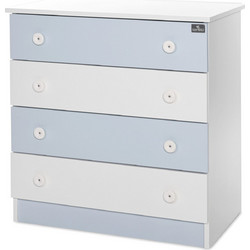 Lorelli New Βρεφική Συρταριέρα Λευκή Γαλάζια 81x50x86cm 10170070039A