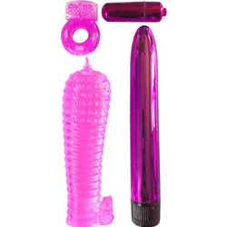 Pipedream Duo Textu Δονητής Bullet red Sleeve Mini Bullet Ροζ