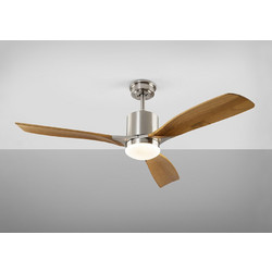Schuller Anemos Ανεμιστήρας Οροφής 132cm 38W με Φως & Τηλεχειριστήριο Καφέ Ασημί