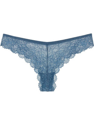 Triumph Tempting Lace Γυναικείο Sexy String με Δαντέλα Μπλε 10182559-6749