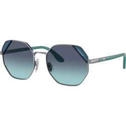Vogue VO4268S 5484S Γυναικεία Γυαλιά Ηλίου Πολυγωνικά Μεταλλικά Ασημί με Μπλε Φακό