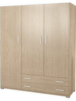 Klikareto Τρίφυλλη Ντουλάπα Ρούχων Δρυς 110x50x180cm 500-00336