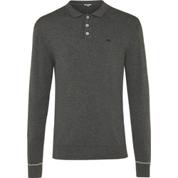 Mexx Ανδρική Μπλούζα Polo Μακρυμάνικη Ανθρακί AO0950026