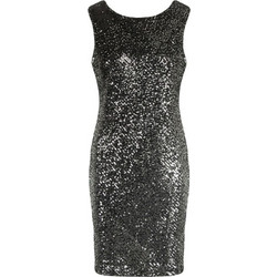 DKNY Midi Φόρεμα για Γάμο / Βάπτιση Αμπιγιέ με Παγιέτες Ασημί DD4HZB44-3F9