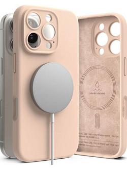 Ringke Silicone Magnetic MagSafe Back Cover Pink Sand (iPhone 16 Pro Max)