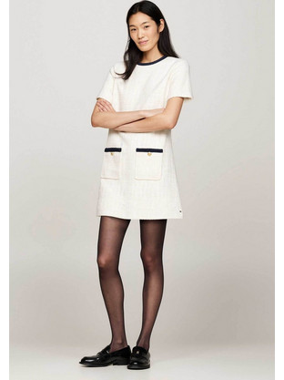 Tommy Hilfiger Mini Καθημερινό Φόρεμα Λευκό WW0WW43560-YBH