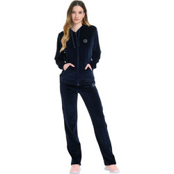 Target Γυναικείο Σετ Φόρμας Βελουτέ Navy Μπλε W25-64233-09