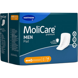 Hartmann MoliCare Premium Μen Pad Επιθέματα Ακράτειας 4 Σταγόνες 14τμχ
