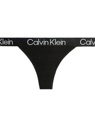 Calvin Klein Βαμβακερό Γυναικείο String Μαύρο 000QF6686E-UB1