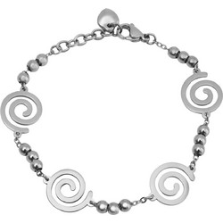 Silverline Γυναικείο Βραχιόλι από Ατσάλι Ασημί 0230425101