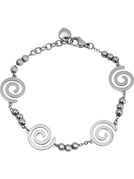 Silverline Γυναικείο Βραχιόλι από Ατσάλι Ασημί 0230425101