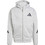 Adidas Z.N.E. Full-Zip Hooded Track Ανδρική Ζακέτα Φούτερ με Κουκούλα και Φερμουάρ Γκρι JF2450