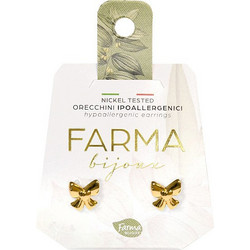 Farma Bijoux Γυναικεία Σκουλαρίκια Καρφωτά από Ορείχαλκο Xρυσά BEG008