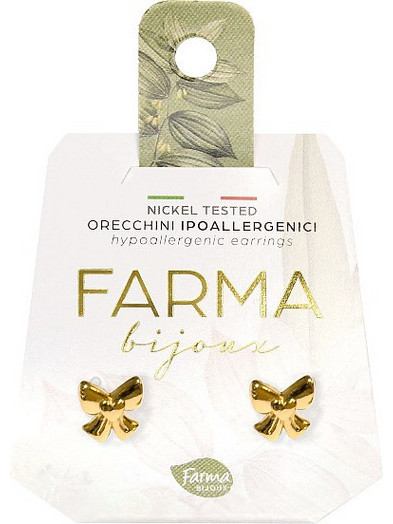 Farma Bijoux Γυναικεία Σκουλαρίκια Καρφωτά από Ορείχαλκο Xρυσά BEG008