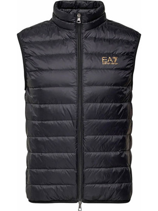 EA7 Αμάνικο Ανδρικό Μπουφάν Puffer Μαύρο 8NPQ06PNGPZ0208