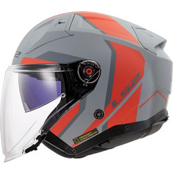 LS2 OF603 Infinity II Focus Red Grey Κράνος Μηχανής Jet 1400gr