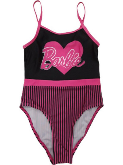 E Plus M Barbie Παιδικό Μαγιό Ολόσωμο για Κορίτσι Μαύρο Φούξια 5901854889221