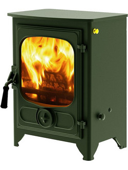 Charnwood Country 4 Green Ατσάλινη Ξυλόσομπα Αερόθερμη 4kW