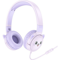 Hoco W61 Ενσύρματα Παιδικά Ακουστικά On Ear Μωβ
