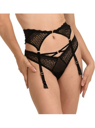 Miss Rosy Γυναικείο Sexy String με Δαντέλα Μαύρο 11199