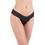 Milena By Paris Γυναικείο Sexy String με Δαντέλα Μαύρο 7580