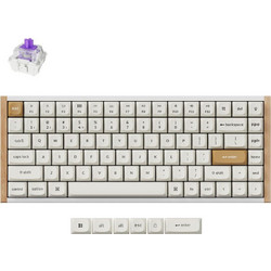 Keychron K2 HE Special Edition Ασύρματο Μηχανικό Gaming Πληκτρολόγιο TenKeyLess με Gateron Double-Rail Magnetic Nebula Διακόπτες RGB White
