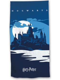 Harry Potter Hogwarts Παιδική Πετσέτα Θαλάσσης Microfiber Μπλε 70x140cm 72729