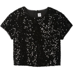 Gap Παιδικό Crop Top Κοντομάνικο Μαύρο 610679000