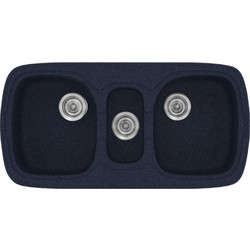 Sanitec Classic 303 Επικαθήμενος Νεροχύτης Γρανίτη Ματ Granite Blue 96x51cm
