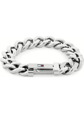 Tommy Hilfiger Ανδρικό Βραχιόλι Αλυσίδα από Ατσάλι Ασημί 2790637