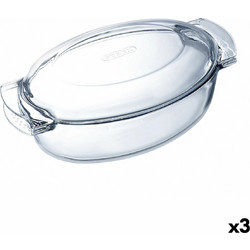 Pyrex Classic Vidrio Πυρίμαχο Γυάλινο Σκεύος Οβάλ με Καπάκι cm 5.8lt
