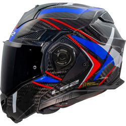 LS2 FF901 Advant X Carbon Future II Black Red Blue Κράνος Μηχανής Flip-Up 1600gr