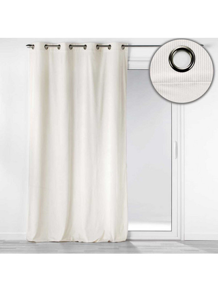 Spitishop Κουρτίνα Παραθύρου Βελουτέ με Τρουκς 140x260 Casual 1611428 Naturel
