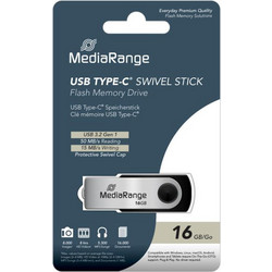 MediaRange MR1951 16GB USB Stick 3.2 Gen 1 με USB-C
