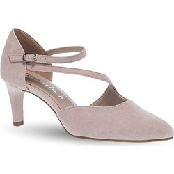 Tamaris Γόβες Suede με Λεπτό Ψηλό Τακούνι & Λουράκι Nude 1-22452-44-508