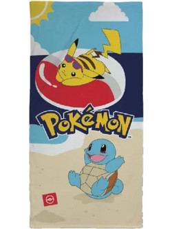 Cerda Pokemon Squirtle & Pikachu Παιδική Πετσέτα Θαλάσσης Microfiber 70x140cm 2200010229