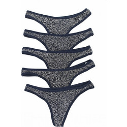 Donella Βαμβακερά Γυναικεία String Navy Μπλε Multipack 24469