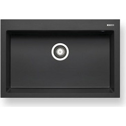 Pyramis Pyragranite Istros Ένθετος Νεροχύτης Γρανίτη Ματ Graphite Carbon 76x50cm 070045611