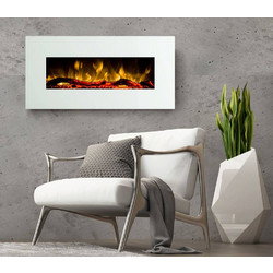 Glow Pluto Ηλεκτρικό Τζάκι Τοίχου 1500W Μ110xΥ49xΒ14cm
