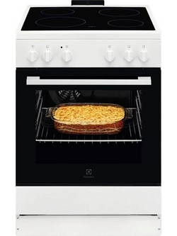 Electrolux LKR620003W Κουζίνα Ηλεκτρική 57lt με Κεραμικές Εστίες 60cm