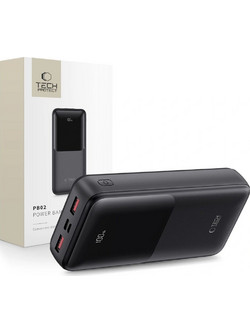Tech-Protect PB02 Power Bank 20000mAh 22.5W με 2 Θύρες USB-A & Θύρα USB-C Black