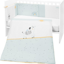 KikkaBoo Stripy Friends Σετ Κούνιας White/Mint Green 2τμχ 41101020126