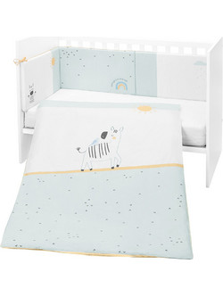 KikkaBoo Stripy Friends Σετ Κούνιας White/Mint Green 2τμχ 41101020126