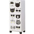 Hanah Home Παπουτσοθήκη Μοριοσανίδας Filinta Cats Λευκή M50xΠ38xY127cm 869VEL6508