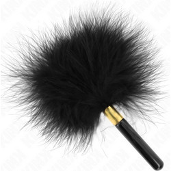 Kink Gold Metal Tickle Feathers 18cm Black